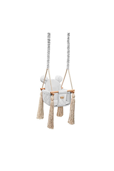 Babysteps by Urban Haul Swing for children and babies, Velvet, removable cushion Teddy Gray