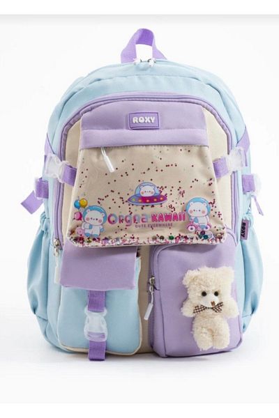 hasır bohem Girls' Primary School Junior High School Backpack with Korean Style Accessories