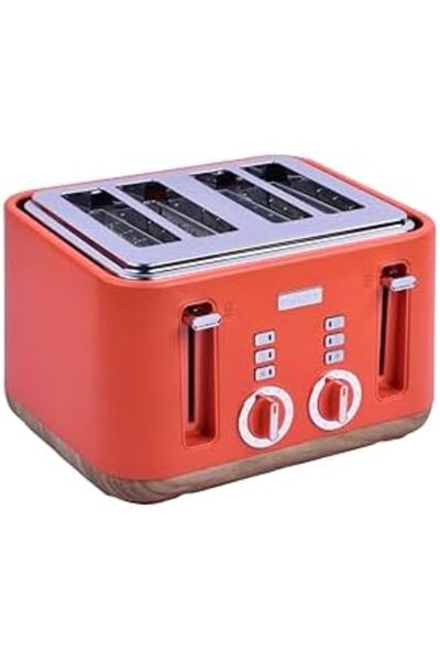 AC BOX Gem Natural Orange Four Slice Toaster Ac Box 861931
