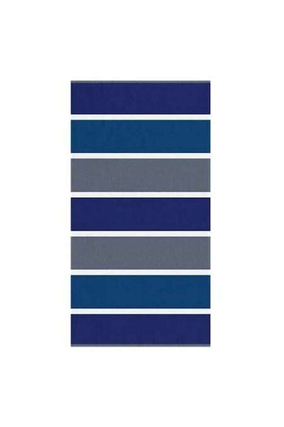 SUMMER Beach Towel, Cotton, Blue/Grey, 75 x 150 cm