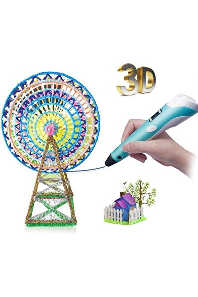Generic Upgraded 3D Drawing Printer Pen with LCD Screen with 1.75mm PLA ABS Filament (3 Colors and 3m