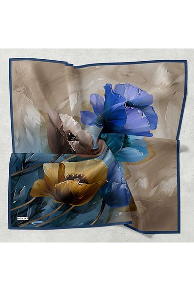 Levidor Mismara Large Floral Thin Comfort Scarf Cotton Lightness Simplicity Comfort and Elegance