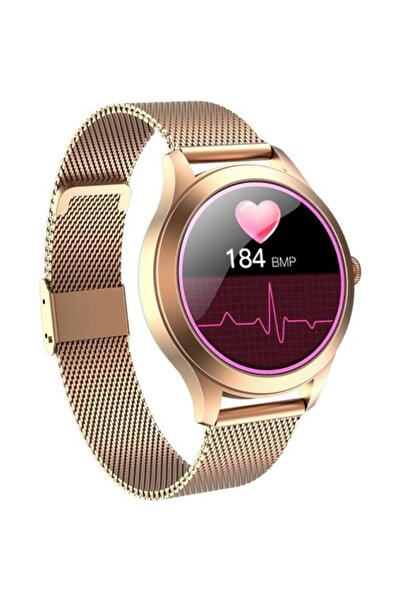 MAXCOM Ceas inteligent FW 42, ecran TFT 1.09”, IP68, curea metalică, Bluetooth, Android / iOS (auriu)