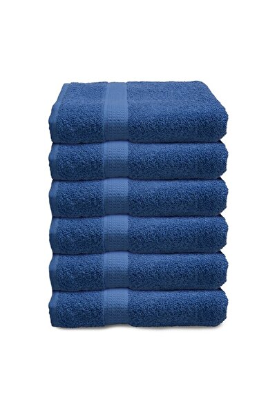 OEMN Set 6 prosoape de bumbac Vitality Pur, Albastru, 73 x 130 cm