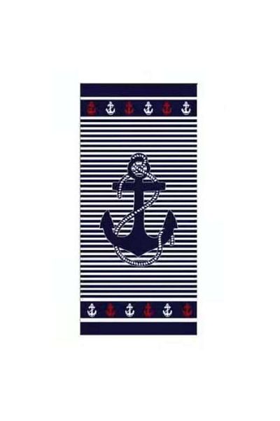 Pin Trade SRL Beach Towel 70x150cm Microfiber Multicolor Anchor Design