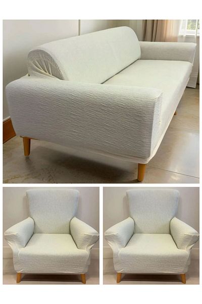 özzade home Jacquard 3 3 1 1 Elastic Sofa Cover |   Elastic Seat Cover |   Seat Cover Set
