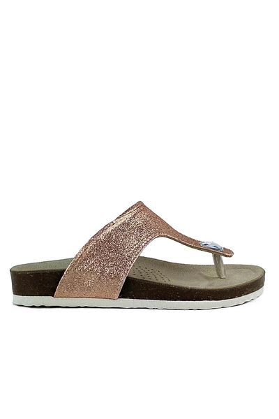 Cici Bebe Ayakkabı Glittery Copper Girl's Flip Flops