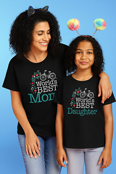 SVART WEAR Set de tricouri Best Mama Mini pentru Mame și Fiice, 100% Bumbac, Tricou Twin (PREȚ UNIC)