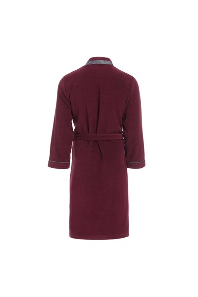E EFRALL Bathrobe, Revise, Cotton/Polyester, For Men, Maroon, Size 3XL