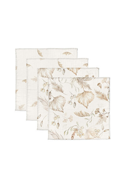 Babysteps by Urban Haul Set 4 Museline din bumbac si bambus, Scutec multifunctional Boho, 30 x 30 cm