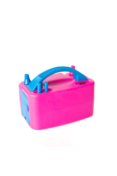 SDX Market Pompă electrică pentru umflarea baloanelor și a obiectelor gonflabile, putere 600 W, roz și albastru