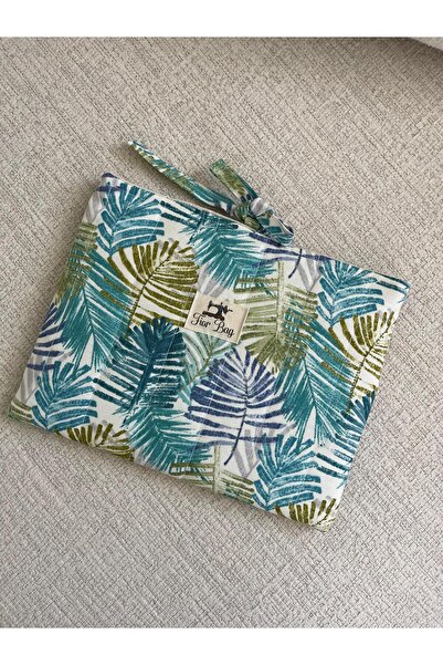 Fiorbag Geantă pentru iPad Mini cu model de frunze tropicale realizată manual...