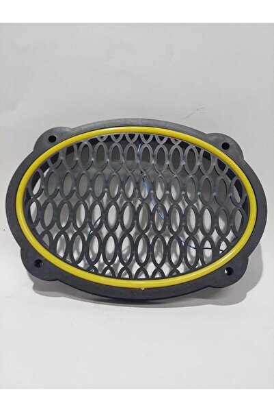 Genel Markalar SARI-Oval Silikon şerit led ışıklı hoparlör kapağı çiftli