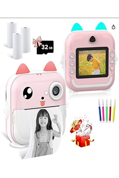 Generic Instant Print Camera for Kids, Birthday Gifts, Selfie DiDIgital Camera,