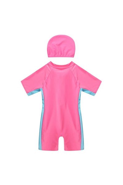 Mixbo Two-Piece Swimsuit Mixbo, Scuba Girls, Jumpsuit and Protective Cap, Pink, 4XL