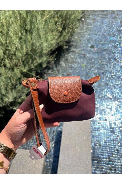 Kokoş İşler حقيبة لونجشامب صغيرة باللون الأحمر الداكن