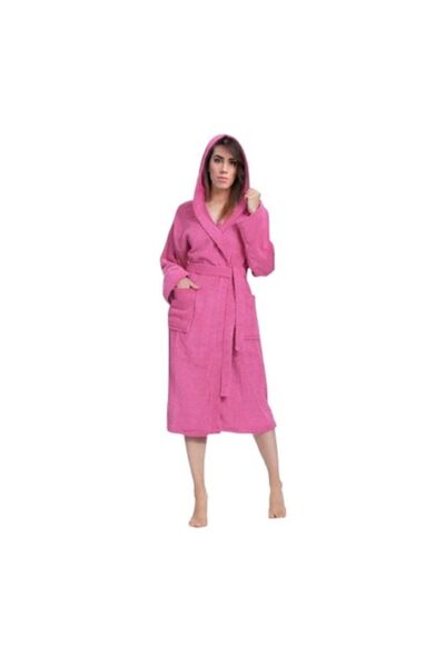 OEM Women's Bathrobe, Cotton, Pink, L