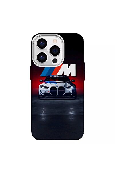 Turkuaz IPHONE 15 PRO MAX ÖZEL BMW M SPORT TASARIMLI LÜKS SİLİKON KILIF