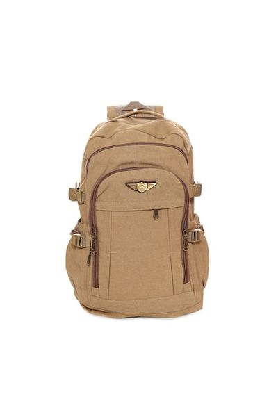 OEM Hiking Backpack, Brown, 3 Compartments, Textile Material, 45L, 53x35x23 cm