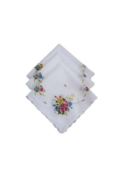 E EFRALL Set 12 Cotton Handkerchiefs for Women with Floral Patterns