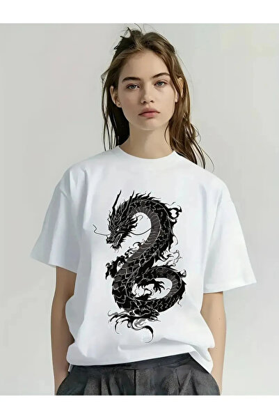 haha Tricou unisex cu imprimeu dragon