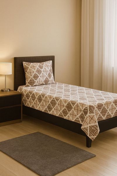 MixCotton Home Double Cotton Duvet Cover Set Fitted Sheet + Duvet Cover + 2 Pillowcases