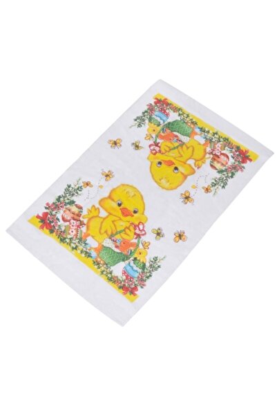 OEM Kitchen towel with chick and Easter flower print