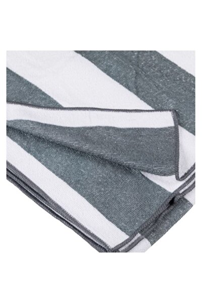 TOPI TOY Beach Towel, Unisex, 75 x 150 cm, Microfiber, Gray and White