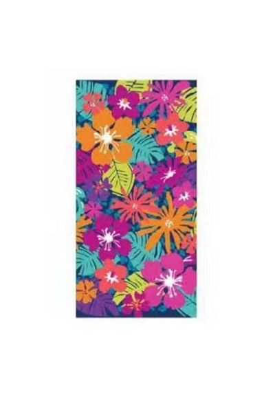 Pin Trade SRL Beach Towel, 70x150cm, microfiber, multicolor, floral design