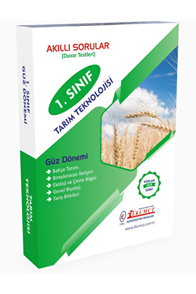 İlkumut Yayınları AÖF Tarım Teknolojisi 1. sınıf 1. yarıyıl güz dönemi 2025-2026 son baskı