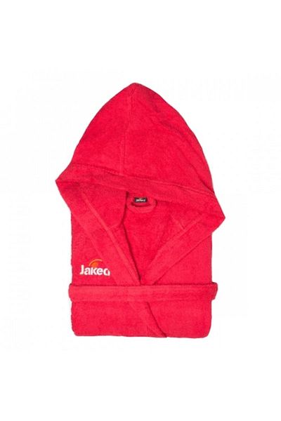 Jaked Adult Cotton Bathrobe - Red, 2XL