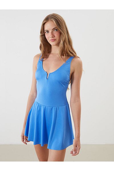 LC Waikiki New Season Low Neck Women's Skirted Swimsuit - S5Kj38Z8