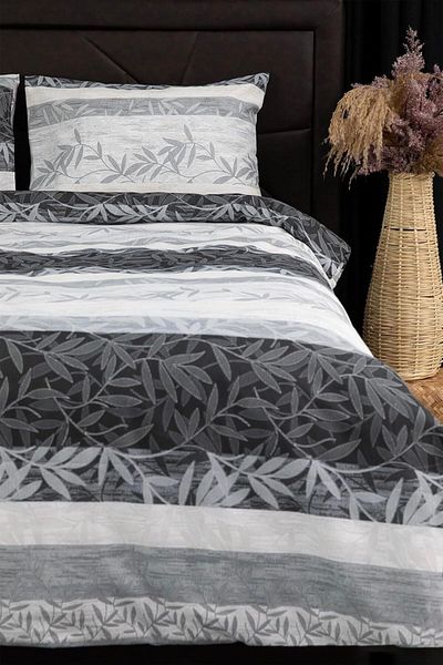 AC BOX Double Duvet Cover Set with Elastic Sheet - Gray Ac Box 861931