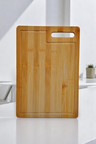 AC BOX Golden Bamboo Series 32X22 cm Slotted Antibacterial Washable Bamboo Chopping Board Ac Box 861931