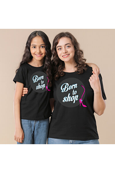 SVART WEAR Set de tricouri combinat pentru mamă și fiică Shop Mama Mini bumbac 100% tricou Twin (PRET SOLITAR)