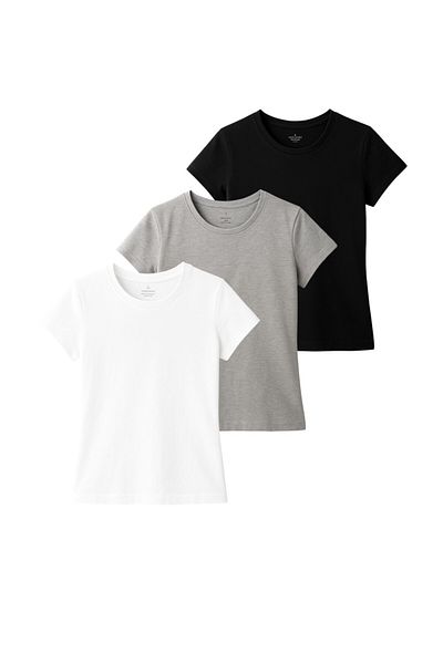 LAUMA Women's Crew Neck T-Shirt 3 Pack