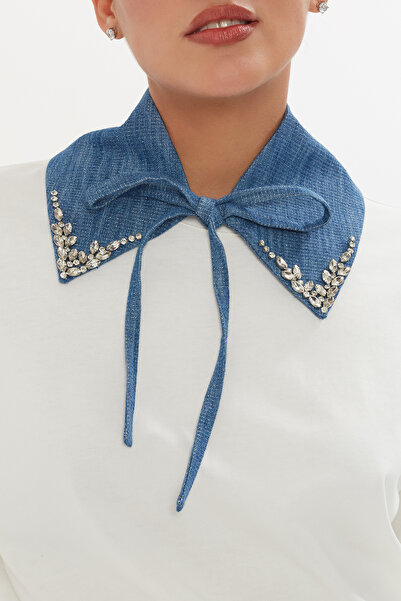 GİZİA Taş İşlemeli Denim Yaka