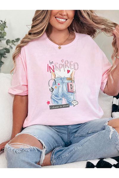 Sarah's Boutique Women's T-Shirt – 100% Cotton – BE INSPIRED