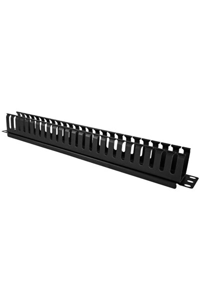 Alantec Organizator cablu cu capac de mascare, ALANTEC, 1 U, 19", Negru