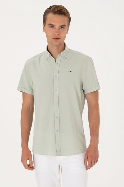 U.S. Polo Assn. Men's Water Green Short Sleeve Shirt 50306328-Vr048