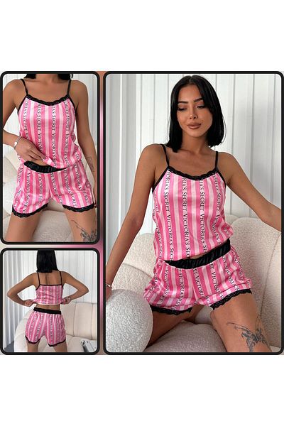 FENZO Women's Velvet Pajama Set with Shorts Cotton Print Detail