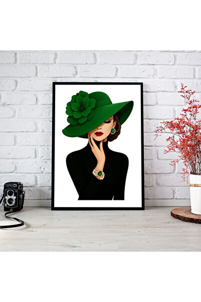 woodsia Tablou cu poster din lemn MDF cu aspect de cadru dintr-o bucată WM TE...