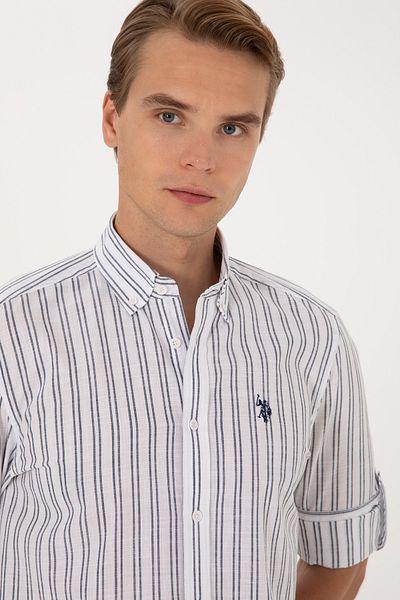 U.S. Polo Assn. Men's Navy Blue Long Sleeve Shirt 50306339-Vr033