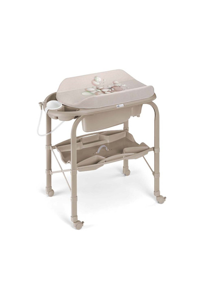 CAM Masă de baie pliabilă Cambio Deluxe bej cu saltea și cadă anatomică