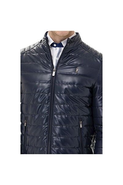 U.S. Polo Assn. Erkek Lacivert Deri Mont P23086