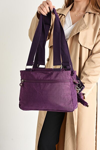 Çanta Trend Geantă de umăr ultra-ușoară, impermeabilă, cu mai multe buzunare, violet (model: 571-5F)