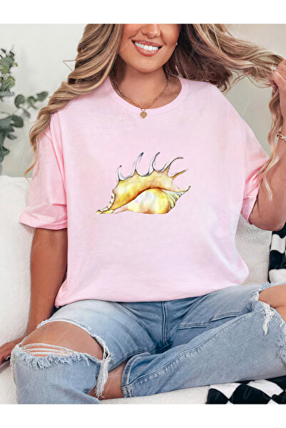 Sarah's Boutique Tricou de damă – 100% bumbac – SEASHELL
