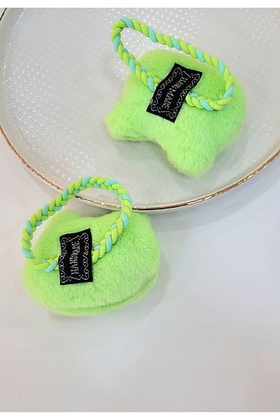 GÜLPEŞE 2 Pack Plush Frog Tie Hair Clips