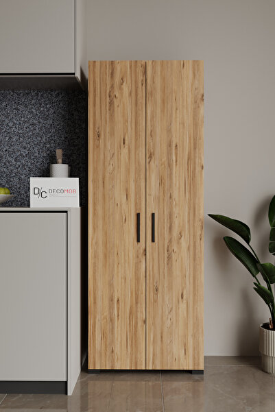 Decomob Nivora 2 Kapaklı Boy Dolabı 5 Raflı Erzak Dolabı Çok Amaçlı Dolap Ban...