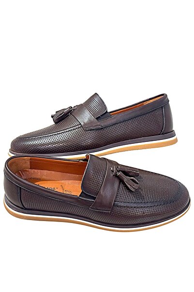 KAFKASLAR AYAKKABI Мъжки обувки с пухкави, меки и гъвкави мокасини от естествена кожа